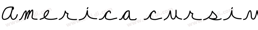 America cursive字体转换